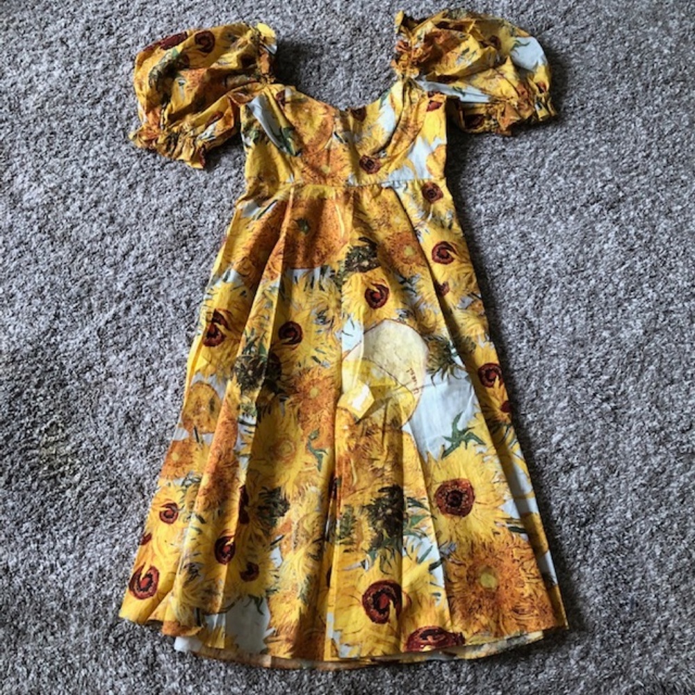 Selkie Sunflowers Tea Rose Dress - Picture 5 of 11